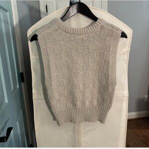 Cotton emporium tan sweater vest size m
